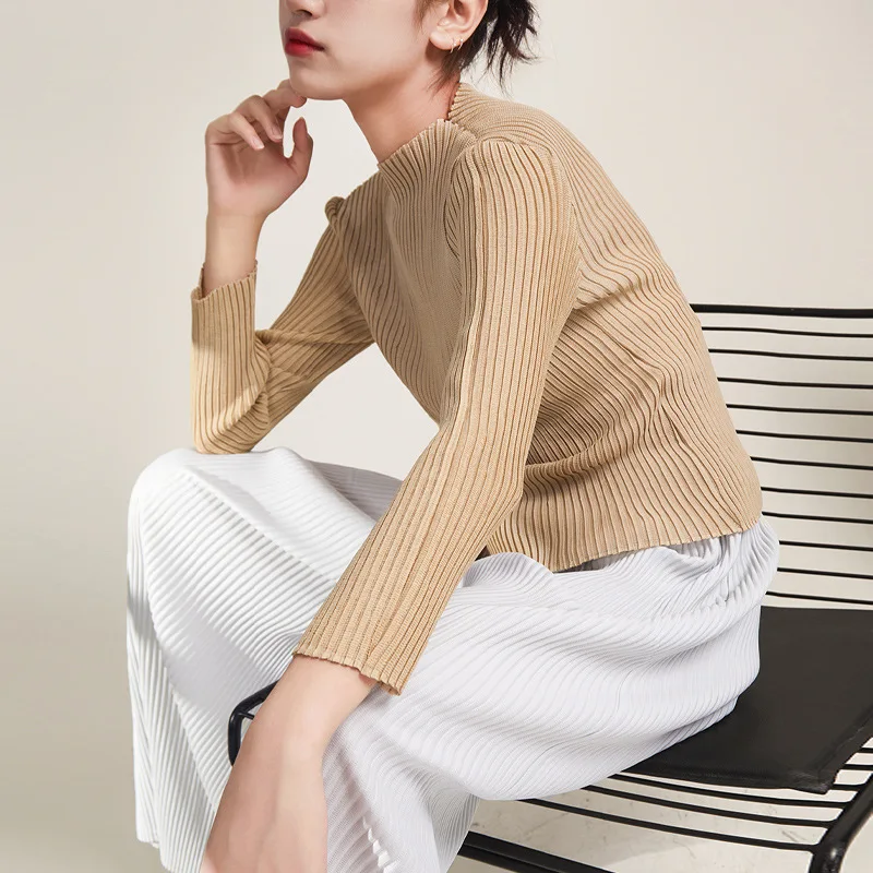 Женская Осенняя рубашка с длинным рукавом и круглым вырезом
Женская Осенняя рубашка с длинным рукавом и круглым вырезом