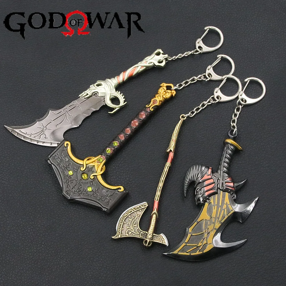 Game God of War 5 Ragnarok Key Chain Kratos Ares Thor's Hammer Blades of Exile Leviathan Axe Weapon Keychain for Men Jewelry
Game God of War 5 Ragnarok Key Chain Kratos Ares Thor's Hammer Blades of Exile Leviathan Axe Weapon Keychain for Men Jewelry