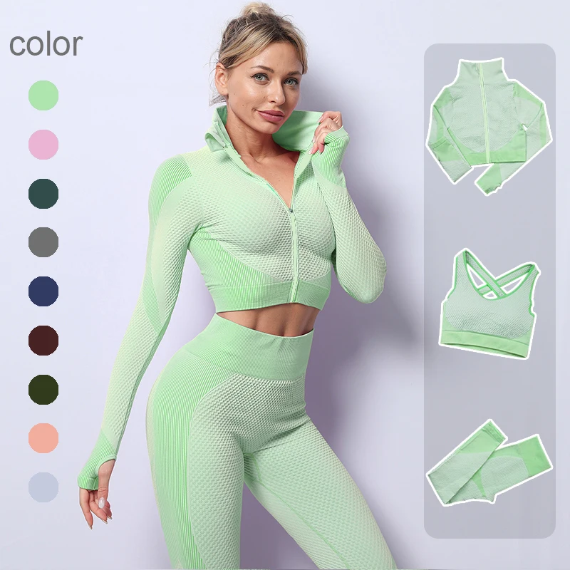 2/3PCS Seamless Women Yoga Set Workout Sportswear Gym Clothing Fitness Long Sleeve Crop Top High Waist Leggings Sports Suits
2/3PCS Seamless Women Yoga Set Workout Sportswear Gym Clothing Fitness Long Sleeve Crop Top High Waist Leggings Sports Suits