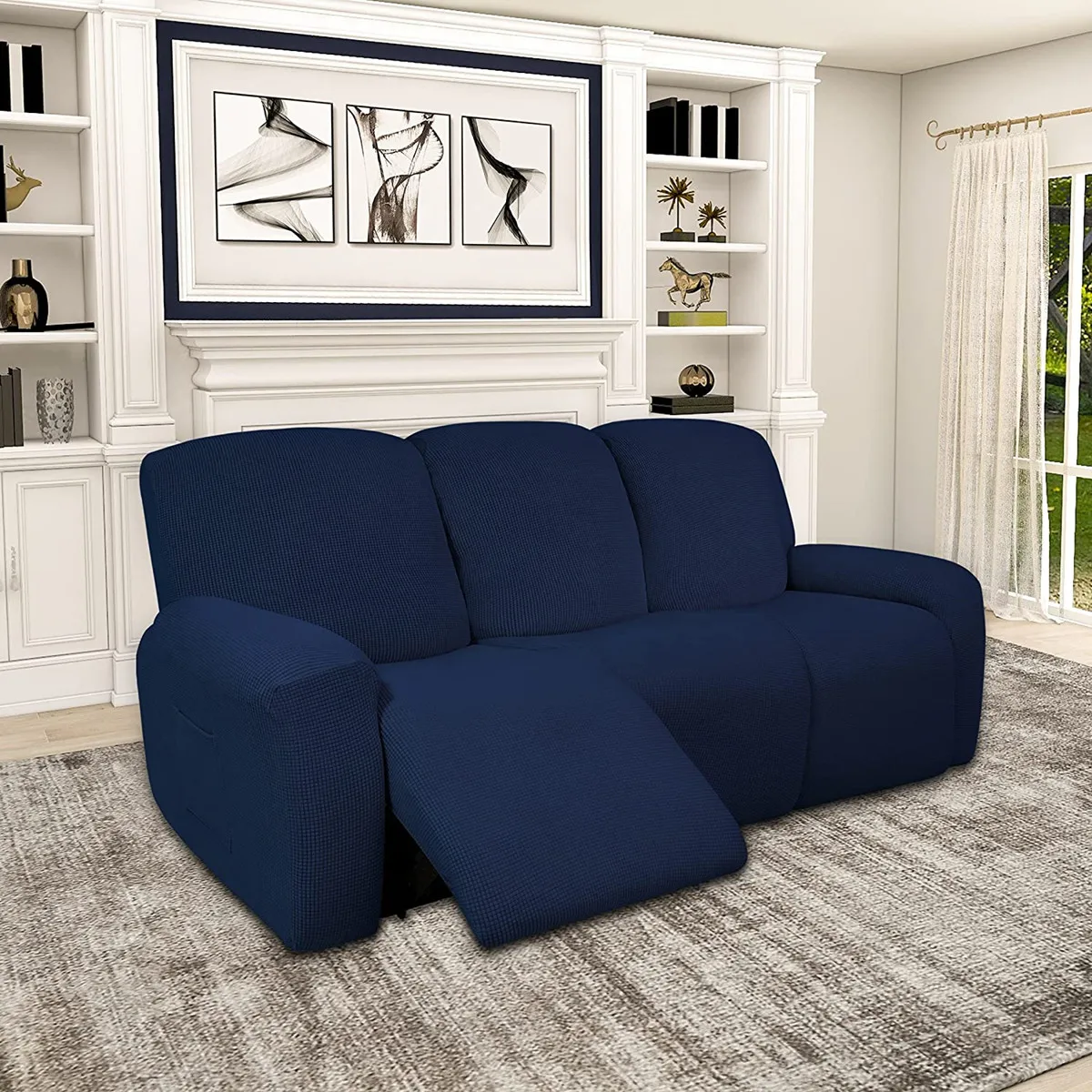 Recliner Sofa Cover Stretch Reclining Sofa Slipcover Couch Protector Soft with Elastic Bottom for 2/3 Cushion Reclining Sofa
Recliner Sofa Cover Stretch Reclining Sofa Slipcover Couch Protector Soft with Elastic Bottom for 2/3 Cushion Reclining Sofa