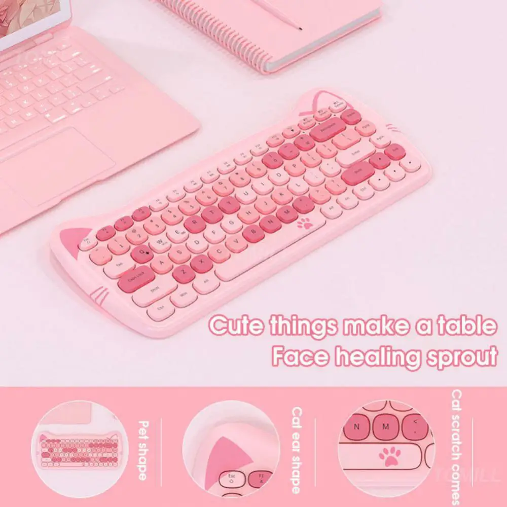 Mini Gaming Keyboards For Office Cute 84 Key Usb Girls' Birthday Gift Gaming Accessories Keyboard Wireless Keyboard
Mini Gaming Keyboards For Office Cute 84 Key Usb Girls' Birthday Gift Gaming Accessories Keyboard Wireless Keyboard