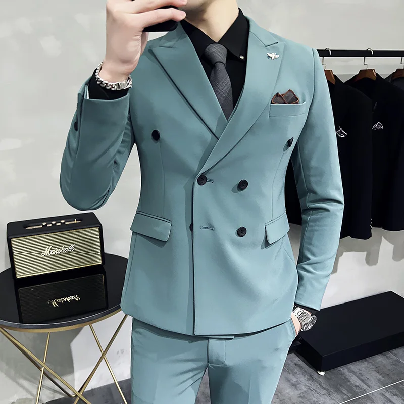 2023New high-end fashion everything (suit + vest + trousers) slim business double-breasted small suit suit three-piece set-M-3XL
2023New high-end fashion everything (suit + vest + trousers) slim business double-breasted small suit suit three-piece set-M-3XL