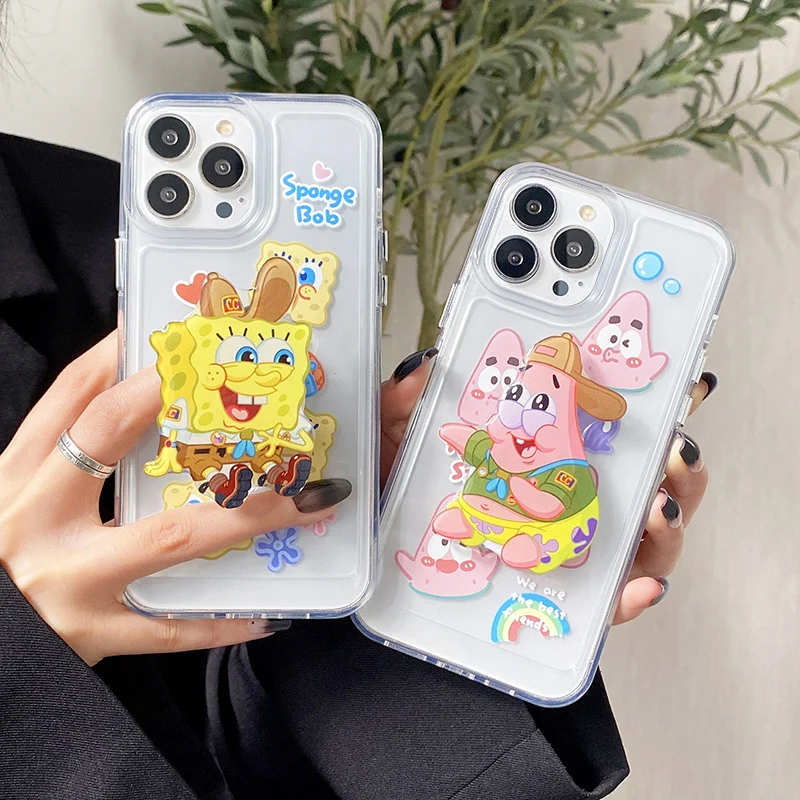 BANDAI Cute Cartoon Sponge Crab Boss SpongeBob Stand Holder Phone Case for iPhone 11 12 13 pro XS MAX X XR Cover
BANDAI Cute Cartoon Sponge Crab Boss SpongeBob Stand Holder Phone Case for iPhone 11 12 13 pro XS MAX X XR Cover