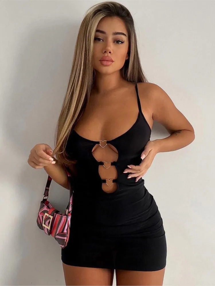 Black Sling Hollow Love Hip Sexy Dresses For Women's Clothes Vestidos Feminino Spring Summer Dress Women 2022
Black Sling Hollow Love Hip Sexy Dresses For Women's Clothes Vestidos Feminino Spring Summer Dress Women 2022