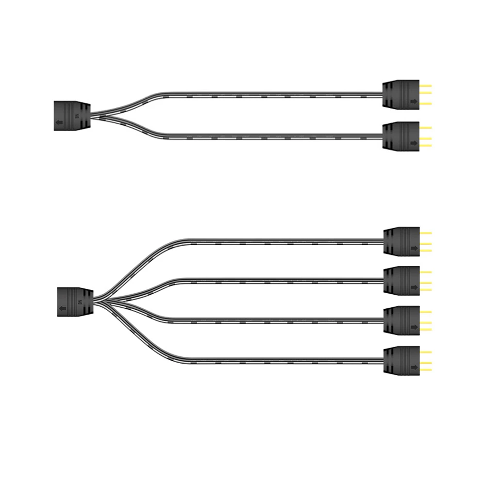 Трехконтактный удлинитель COOLMOON для вентилятора, USB-разветвитель, 5 В, для материнской платы, два/четыре синхронных втулки 
Трехконтактный удлинитель COOLMOON для вентилятора, USB-разветвитель, 5 В, для материнской платы, два/четыре синхронных втулки