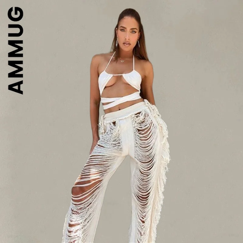 Alobee Women Pants Spring Summer Trousers Wide Leg Hot Sale Bottoms Hipster Tassel Hollow Out Pants Casual Chic Mujer Female
Alobee Women Pants Spring Summer Trousers Wide Leg Hot Sale Bottoms Hipster Tassel Hollow Out Pants Casual Chic Mujer Female