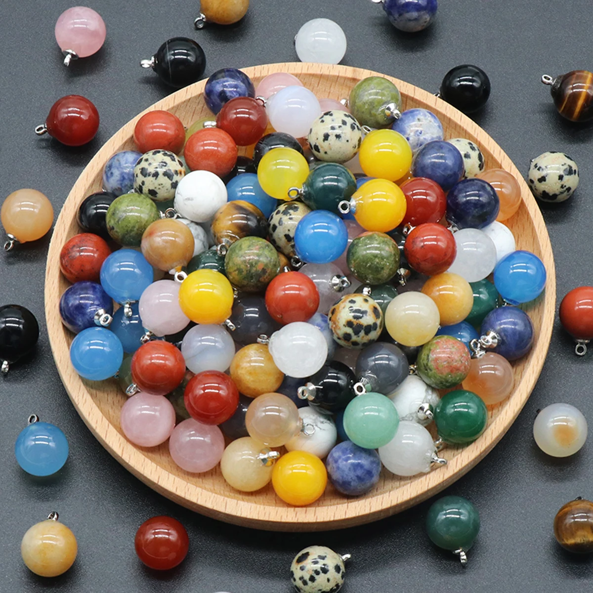 Natural Stone Ball Pendant Handmade Crafts DIY Necklace Bracelet Earring Jewelry Accessories Gift Making
Natural Stone Ball Pendant Handmade Crafts DIY Necklace Bracelet Earring Jewelry Accessories Gift Making