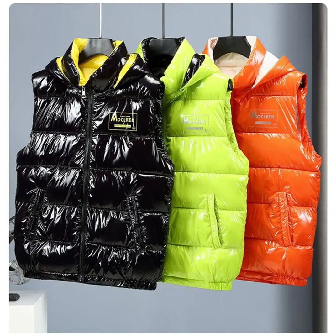 2022 new autumn winter down cotton vest men and women casual bright face trend with hood vest youth outdoor thermal vest jacket
2022 new autumn winter down cotton vest men and women casual bright face trend with hood vest youth outdoor thermal vest jacket