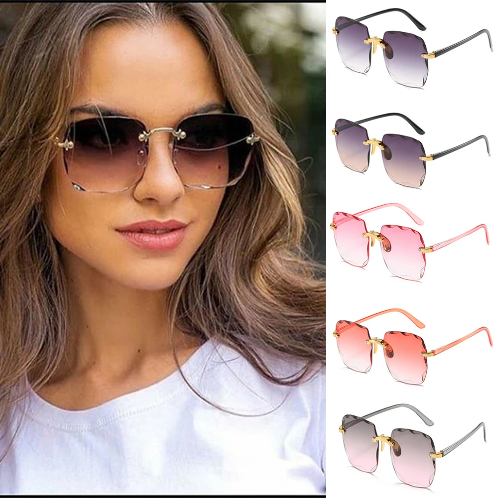 1Pc Square Big Frame Sunglasses Women Brand Designer Fashion Rimless Gradient Sun Glasses Shades Cutting Lens Ladies Eyeglasses
1Pc Square Big Frame Sunglasses Women Brand Designer Fashion Rimless Gradient Sun Glasses Shades Cutting Lens Ladies Eyeglasses