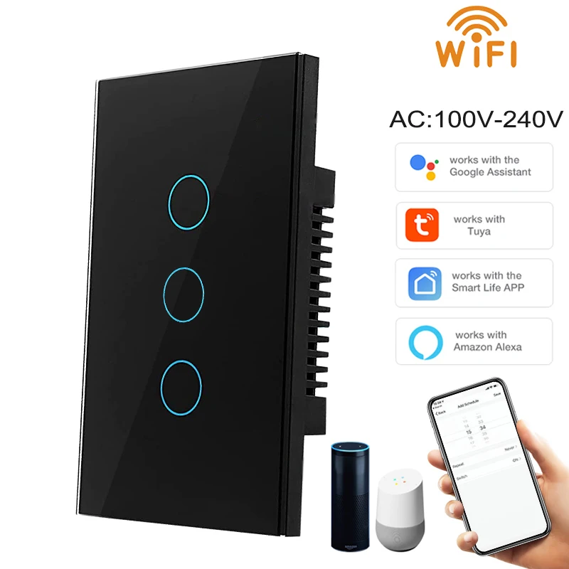 Wifi smart switch Tuya smart life App Alexa Google voice control Neutral wire/No neutral wire Install Wall touch light switch
Wifi smart switch Tuya smart life App Alexa Google voice control Neutral wire/No neutral wire Install Wall touch light switch
