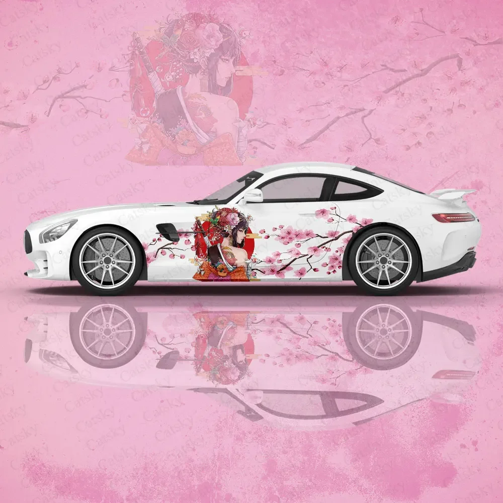 Наклейки для кузова автомобиля Сакура самурая Виниловая наклейка Itasha защитная