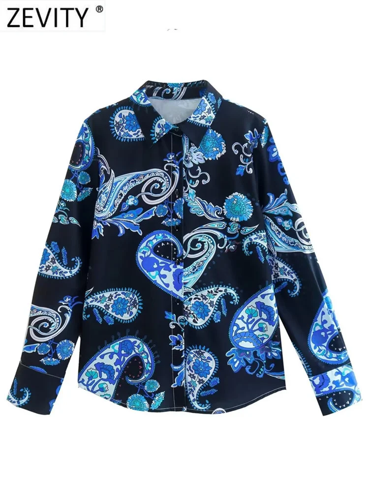 Zevity Women Vintage Paisley Cashew Nuts Print Smock Blouse Female Chic Single Breasted Kimono Shirts Chemise Blusas Tops LS2361
Zevity Women Vintage Paisley Cashew Nuts Print Smock Blouse Female Chic Single Breasted Kimono Shirts Chemise Blusas Tops LS2361