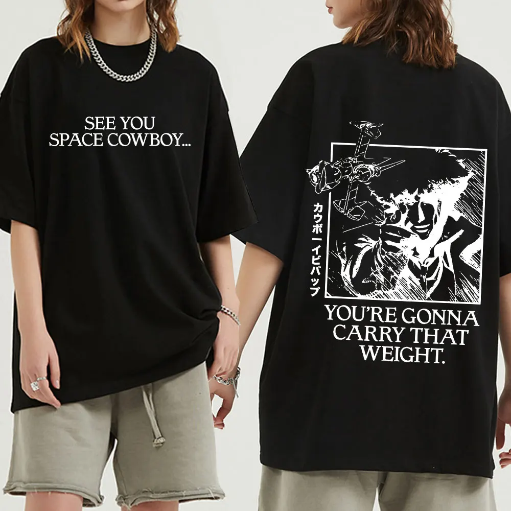 Men's Short Sleeve Casual T Shirt Anime Cowboy Bebop T-Shirts Space Spike You're Gonna Carry That Weight Unisex Tops Streetwear
Men's Short Sleeve Casual T Shirt Anime Cowboy Bebop T-Shirts Space Spike You're Gonna Carry That Weight Unisex Tops Streetwear