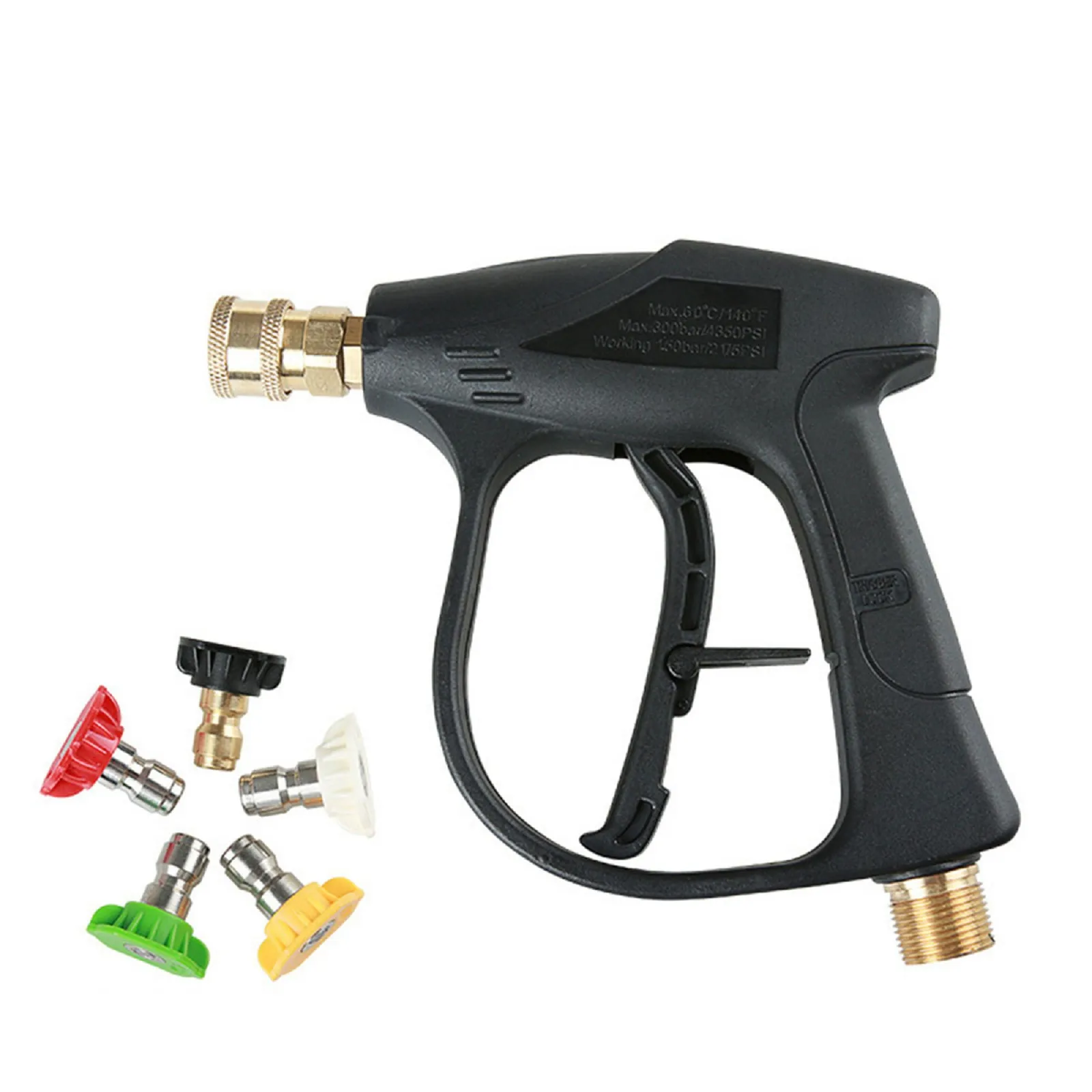 4000PSI High Pressure Water Washer Spray Gun with 5-color Nozzles tips for Car Cleaning
4000PSI High Pressure Water Washer Spray Gun with 5-color Nozzles tips for Car Cleaning