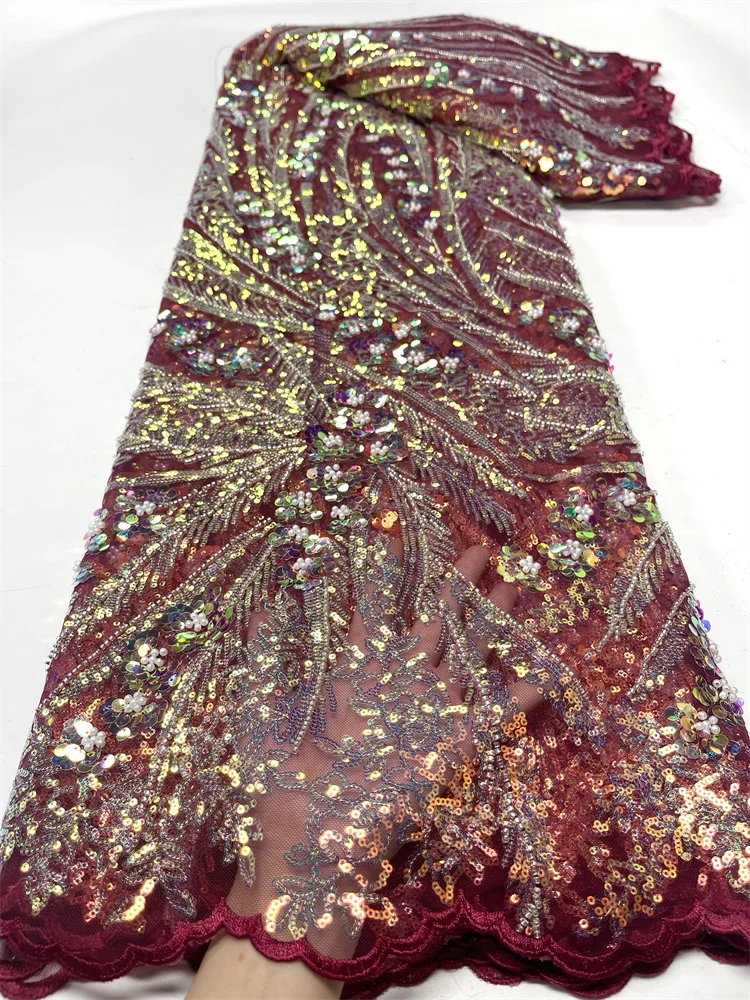 Nigeria Embroidery Sequins Tulle Mesh Lace Fabric With Beaded For Wedding Dress African Lace Fabric High Quality Design Net Lace
Nigeria Embroidery Sequins Tulle Mesh Lace Fabric With Beaded For Wedding Dress African Lace Fabric High Quality Design Net Lace