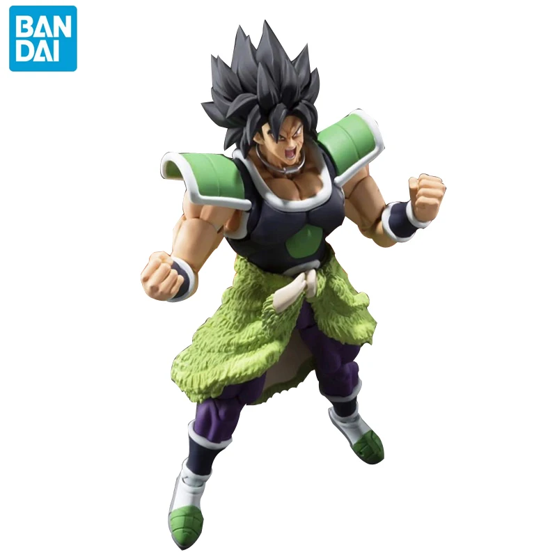 

BANDAI Original SHF Anime Dragon Ball Super Broly 7.4 Inch Action Figures PVC Theater Edition Combats Figurine Collectible Toys