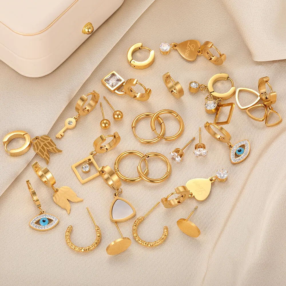Luxury Earrings Set For Women Free Shipping Stainless Steel Frosted butterfly Earrings Devil Eye Hoop Earrings Jewelry Gift
Luxury Earrings Set For Women Free Shipping Stainless Steel Frosted butterfly Earrings Devil Eye Hoop Earrings Jewelry Gift
