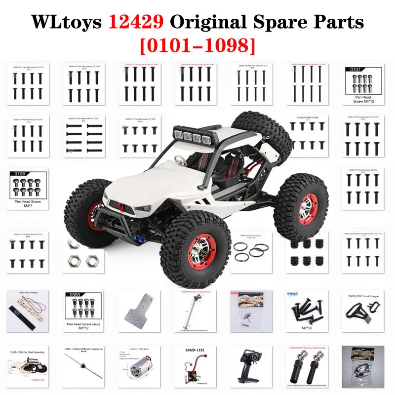 12429 Original Parts 0101-1098 Wltoys 12428 RC Car Spare Part Screw/Differential/Servo/Nut/Motor/Shell/Receiver/Remote Control
12429 Original Parts 0101-1098 Wltoys 12428 RC Car Spare Part Screw/Differential/Servo/Nut/Motor/Shell/Receiver/Remote Control