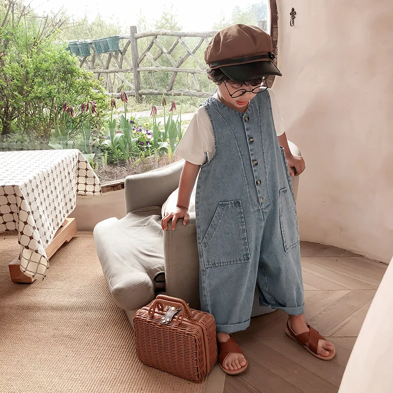 Pants Boy Toddler Sleeveless Child Jeans Girl Jumpsuit Romper Overalls Kids Casual Children Suspenders Fashion Denim Kids Baby
Pants Boy Toddler Sleeveless Child Jeans Girl Jumpsuit Romper Overalls Kids Casual Children Suspenders Fashion Denim Kids Baby