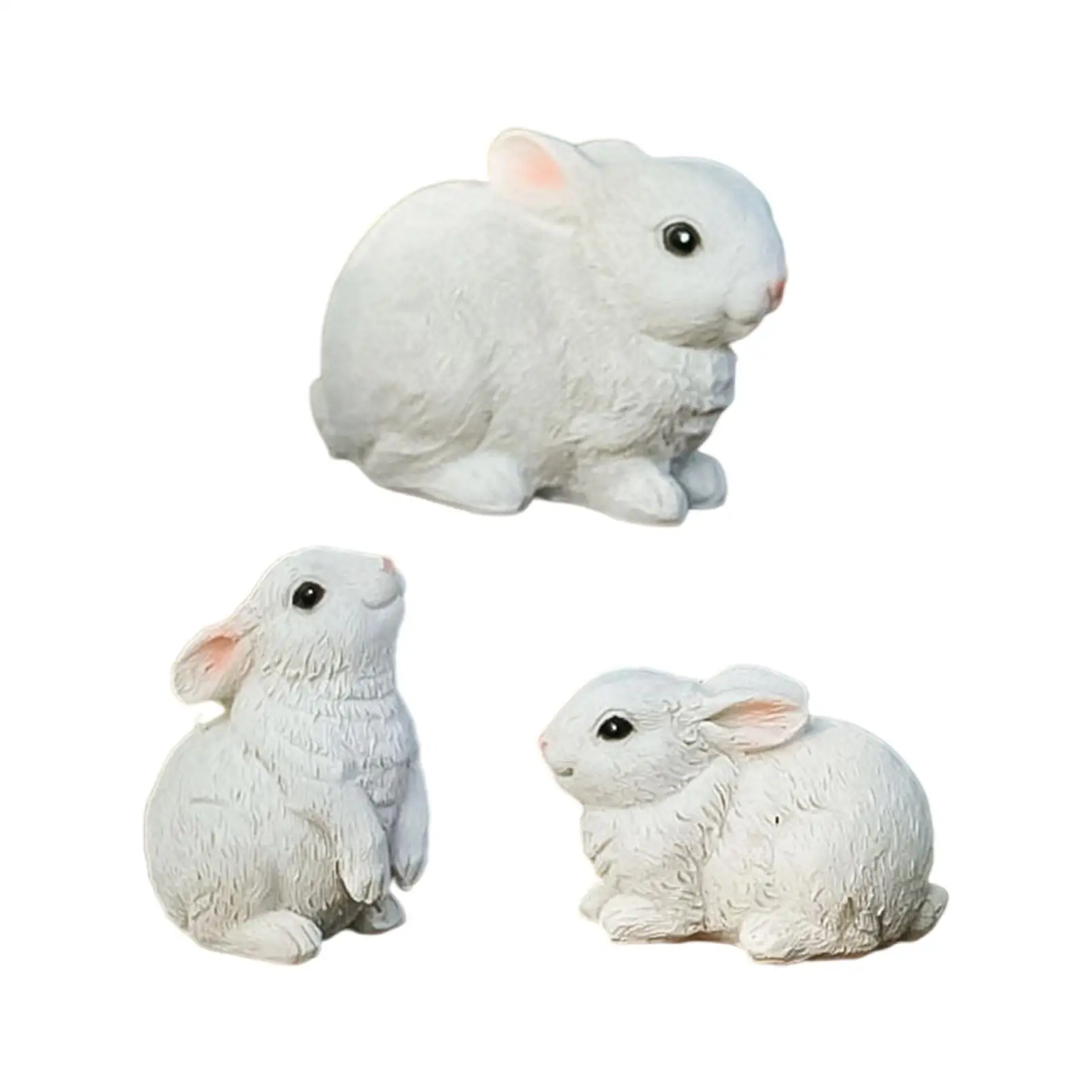 3x Bunny Figurines Miniature Rabbit Statue for Car Dashboard Office Weddings
3x Bunny Figurines Miniature Rabbit Statue for Car Dashboard Office Weddings