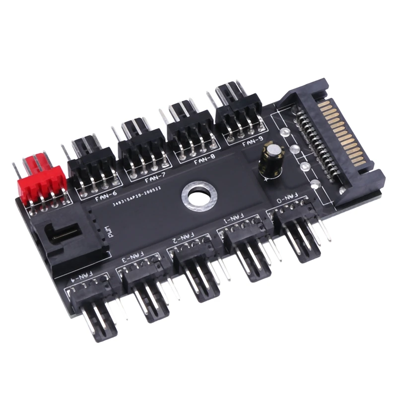 SATA 1 To 10 Way Splitter PWM Cooling Fan Hub 4-Pin 12V Power Socket PCB Adapte FAN HUB Chassis Fan Line
SATA 1 To 10 Way Splitter PWM Cooling Fan Hub 4-Pin 12V Power Socket PCB Adapte FAN HUB Chassis Fan Line