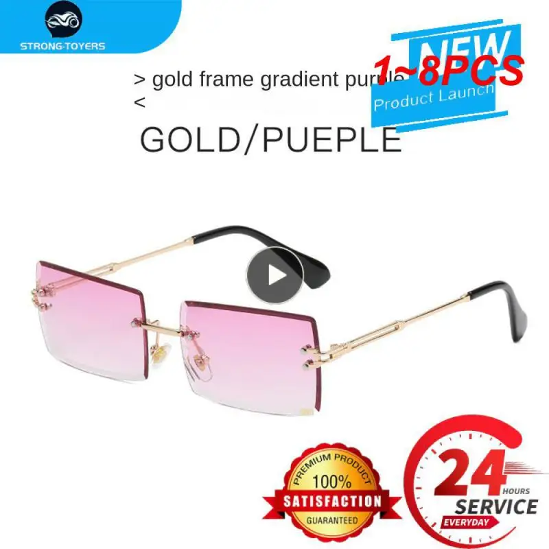 Солнцезащитные очки без оправы для мужчин и женщин, прямоугольной формы, без оправы, с защитой UV400, в винтажном стиле, с затемненными линзами, 1-8 шт. 
Солнцезащитные очки без оправы для мужчин и женщин, прямоугольной формы, без оправы, с защитой UV400, в винтажном стиле, с затемненными линзами, 1-8 шт.