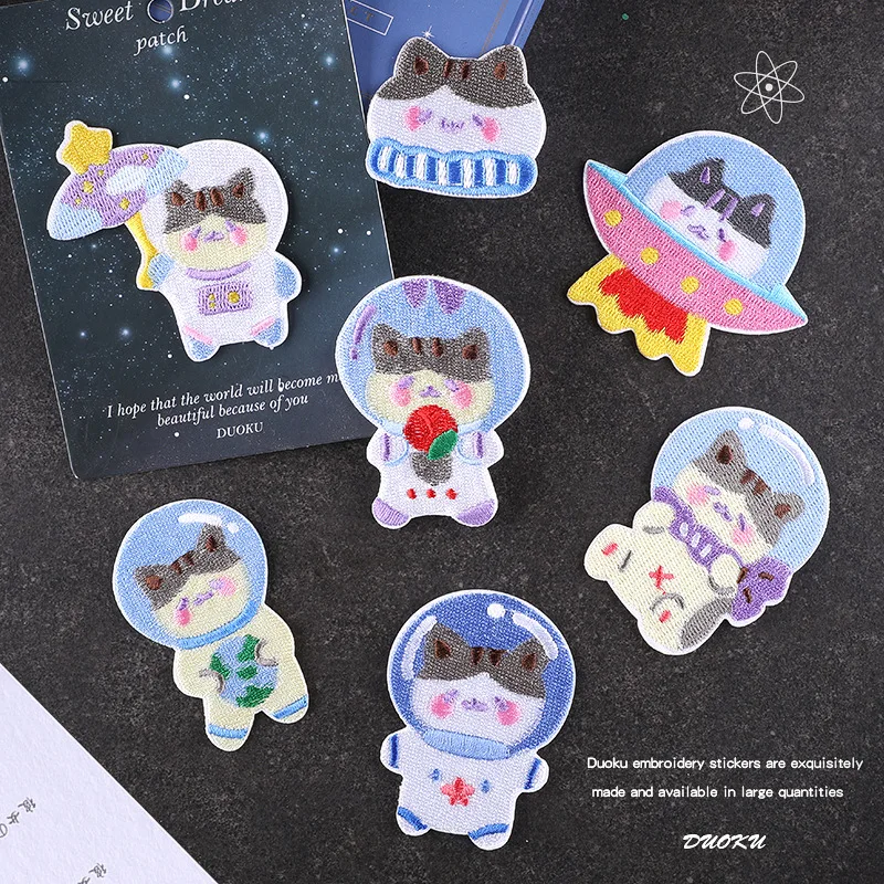 Cute Animal Astronaut Embroidered Cloth Patch DIY Clothes Badge Anime Badges Thermal Patches for Jackets Smiley Iron-on Transfer
Cute Animal Astronaut Embroidered Cloth Patch DIY Clothes Badge Anime Badges Thermal Patches for Jackets Smiley Iron-on Transfer