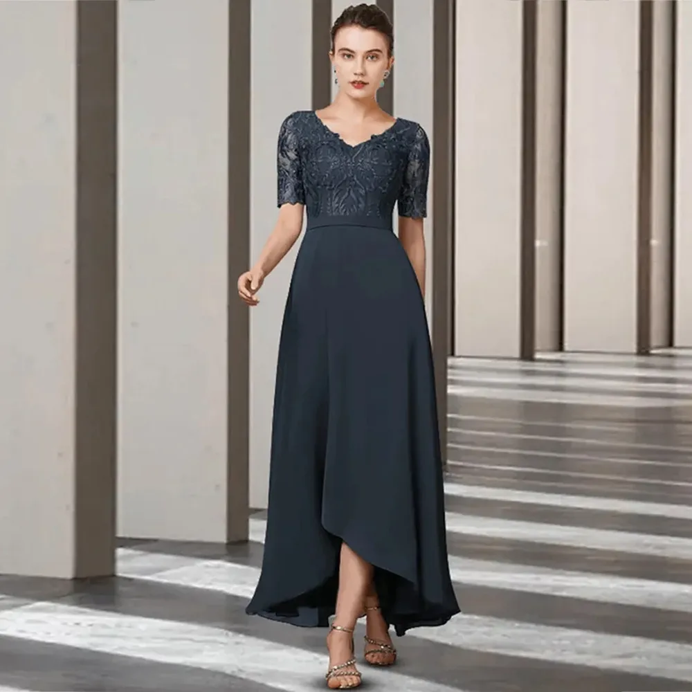 Elegant Chiffon And Applique Formal Mother Of The Bride Dresses Half Sleeves V Neck Solid Color Wedding Guest Gown A Line Noche
Elegant Chiffon And Applique Formal Mother Of The Bride Dresses Half Sleeves V Neck Solid Color Wedding Guest Gown A Line Noche