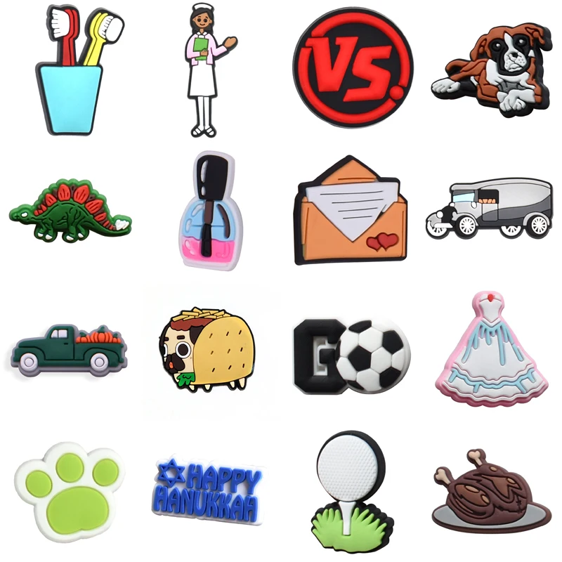 1Pcs PVC Shoes Charms Accessories for Croc Sandals Wristband Garden Clog Buckle Pins Decorations Boys Girls Party Gifts
1Pcs PVC Shoes Charms Accessories for Croc Sandals Wristband Garden Clog Buckle Pins Decorations Boys Girls Party Gifts