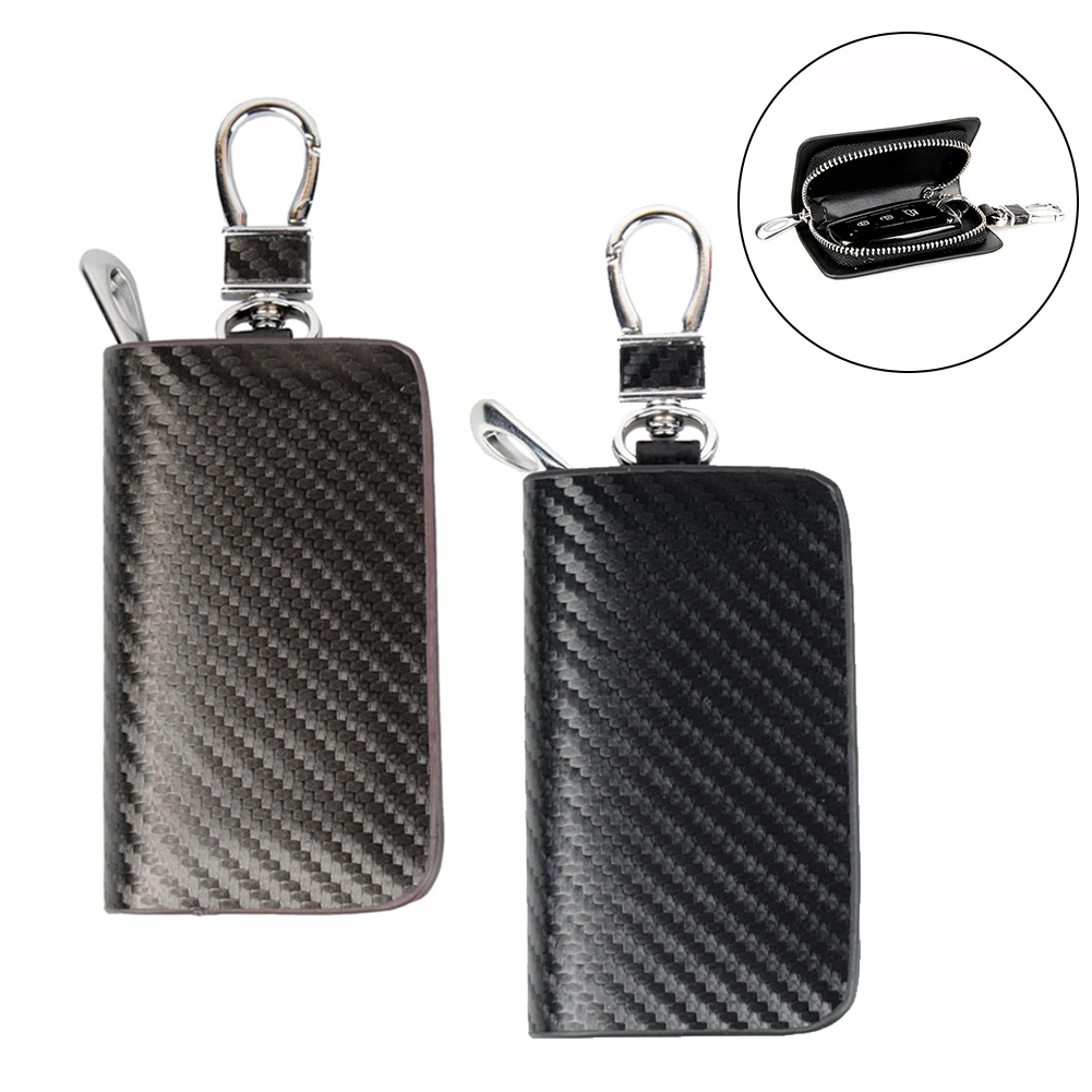 Universal Car Key Case Cover Hanging Buckle High Capacity Protect Leather Key Case Carbon Fiber Style 
Universal Car Key Case Cover Hanging Buckle High Capacity Protect Leather Key Case Carbon Fiber Style