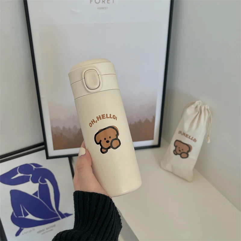 Sport Drink Mug With Bag 350/450ml Coffee Thermos Cute Water Bottle Stainless Steel Vacuum Flasks Portable Cup Insulated Tumbler
Sport Drink Mug With Bag 350/450ml Coffee Thermos Cute Water Bottle Stainless Steel Vacuum Flasks Portable Cup Insulated Tumbler