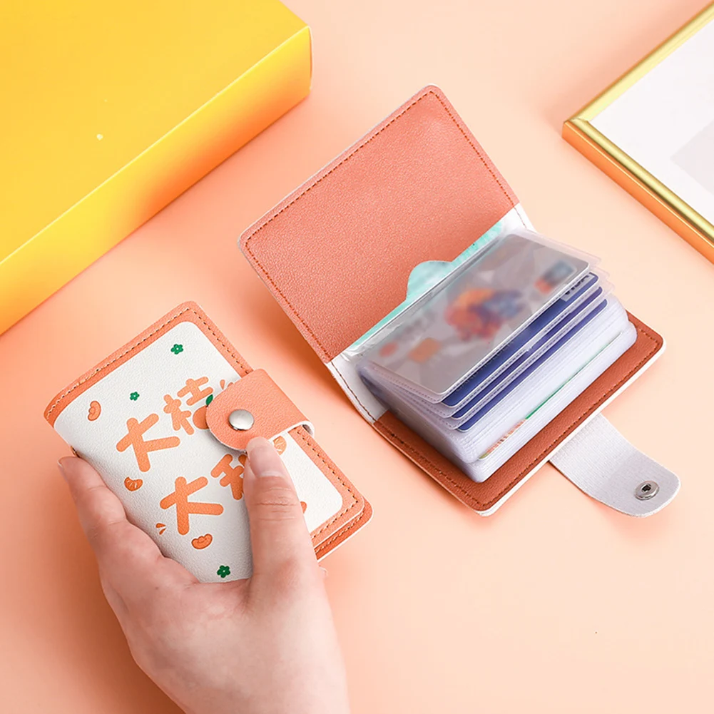 20 Card Slots Card Holder With Button Photocard ID Holder Photo Album Cute Cartoon Fruit Letter Print Card ID Holder Book
20 Card Slots Card Holder With Button Photocard ID Holder Photo Album Cute Cartoon Fruit Letter Print Card ID Holder Book