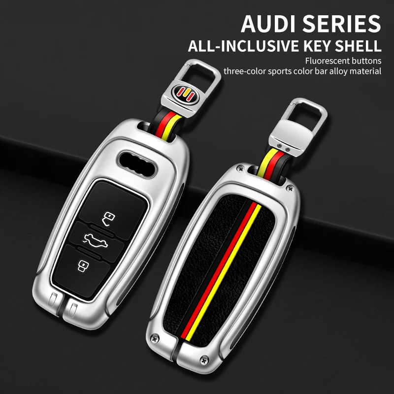 Zinc Alloy+Silica Gel Car Key Case Cover for Audi A1 A3 A4 B8 B9 A5 A6 C7 A7 A8 Q3 Q5 Q7 S4 S6 S7 S8 R8 TT Keychain Accessories
Zinc Alloy+Silica Gel Car Key Case Cover for Audi A1 A3 A4 B8 B9 A5 A6 C7 A7 A8 Q3 Q5 Q7 S4 S6 S7 S8 R8 TT Keychain Accessories