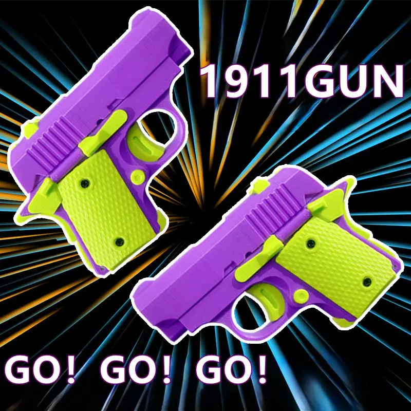 

Мини-модель пистолета 3D 1911, ручная игрушка, забавные детские пистолеты, детский игрушечный пистолет, игрушечные пули, пули без огня, коллекция пусковых устройств с резиновой лентой