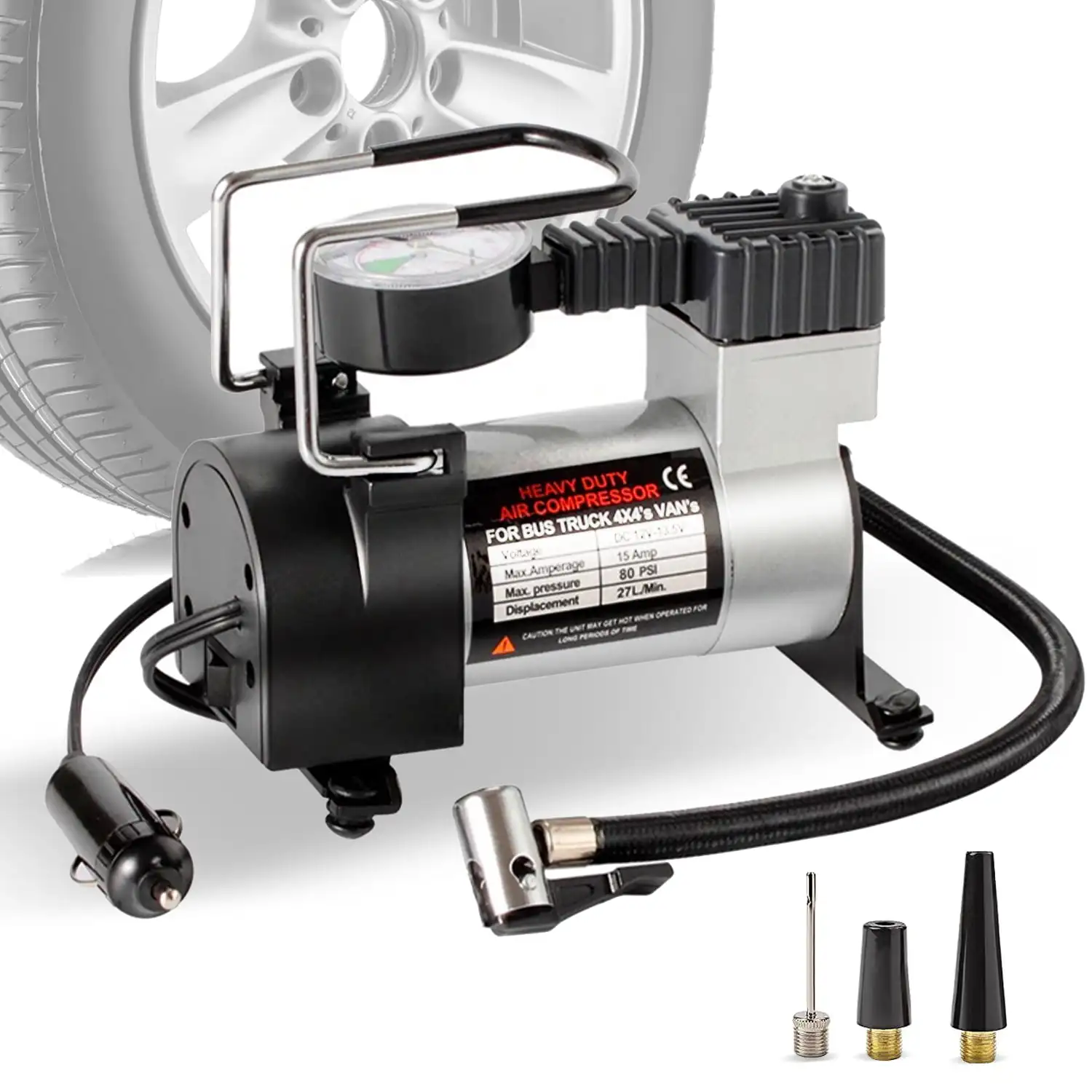 Tire Inflator Portable Air Compressor Pump DC 12V Tire Inflator for Car, Air Pumps with Mechanical Pressure Gauge for Car, Bic
Tire Inflator Portable Air Compressor Pump DC 12V Tire Inflator for Car, Air Pumps with Mechanical Pressure Gauge for Car, Bic