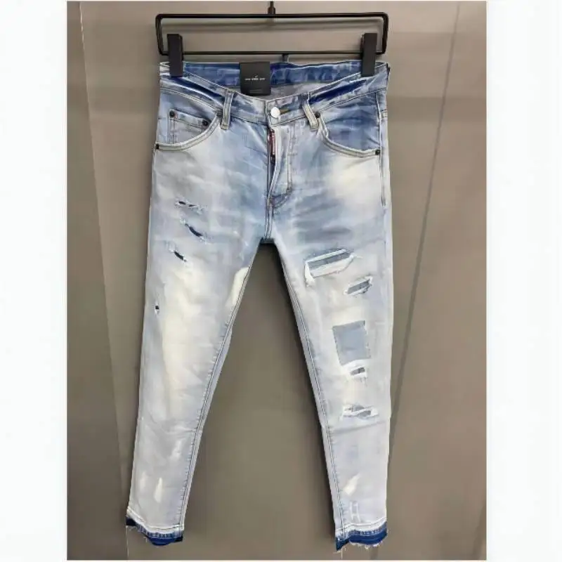 DSQUARED2 Men's Slim Jeans Straight Leg Motorcycle Rider Hole Pants Jeans Man dsq070
DSQUARED2 Men's Slim Jeans Straight Leg Motorcycle Rider Hole Pants Jeans Man dsq070