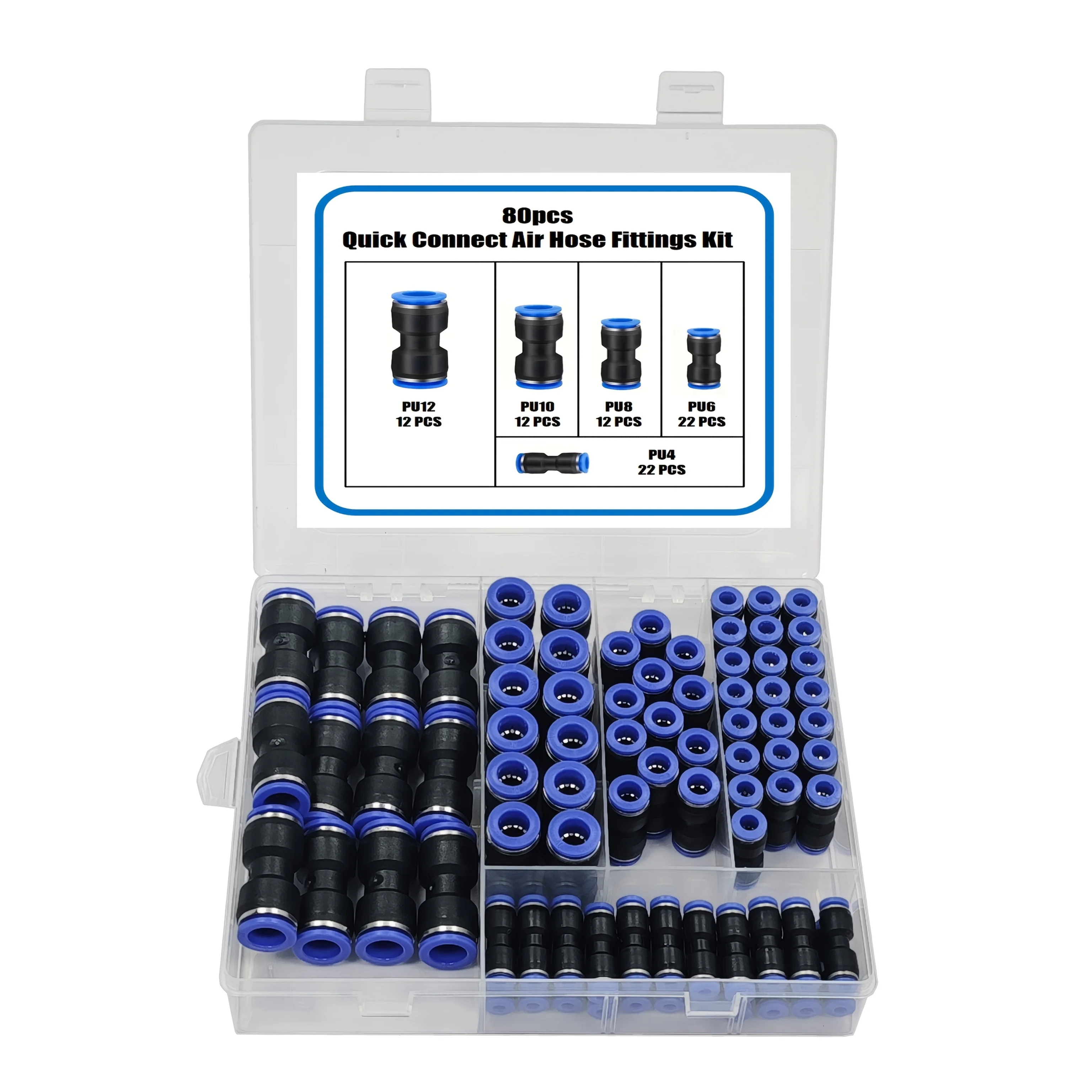 Набор быстросъёмных фитингов для воздушных шлангов
Набор быстросъёмных фитингов для воздушных шлангов