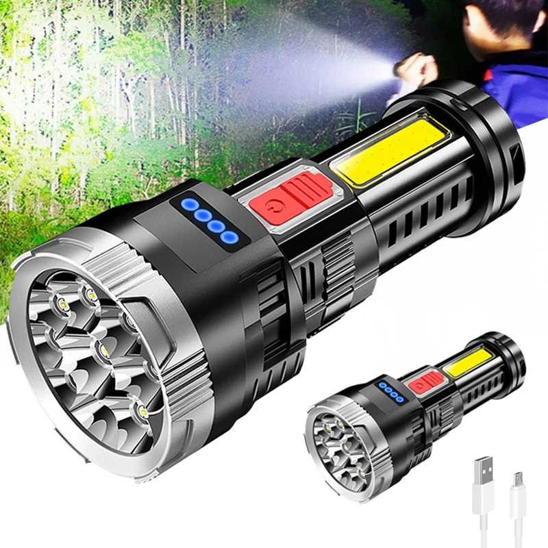 Portable Super Bright 9Core LED Tactical Flashlight USB Rechargeable Powerful Flash Torch High Power COB Light Camping Lantern
Portable Super Bright 9Core LED Tactical Flashlight USB Rechargeable Powerful Flash Torch High Power COB Light Camping Lantern