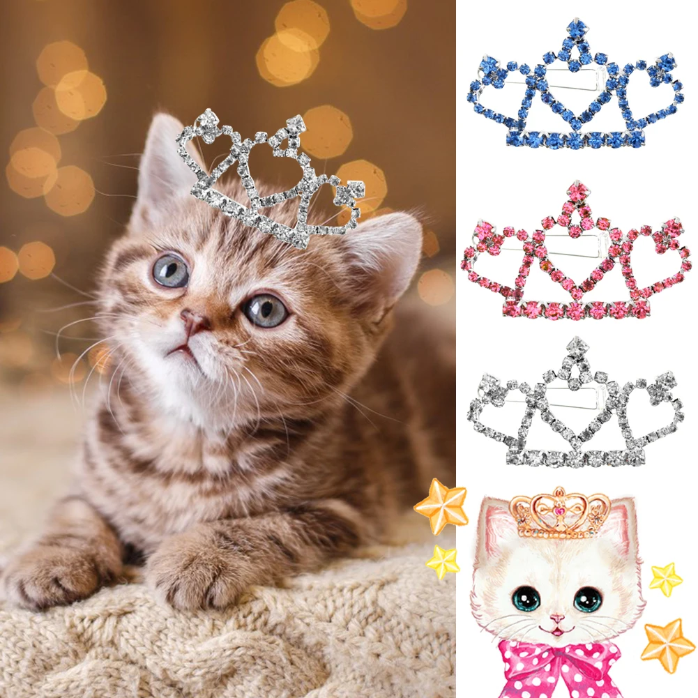 Pets Jewelry Cat Tiara Crown Hair Clip Necklace for Small Dog Crystal Rhinestone Girl Puppies Barrette Grooming Hair Accessories
Pets Jewelry Cat Tiara Crown Hair Clip Necklace for Small Dog Crystal Rhinestone Girl Puppies Barrette Grooming Hair Accessories