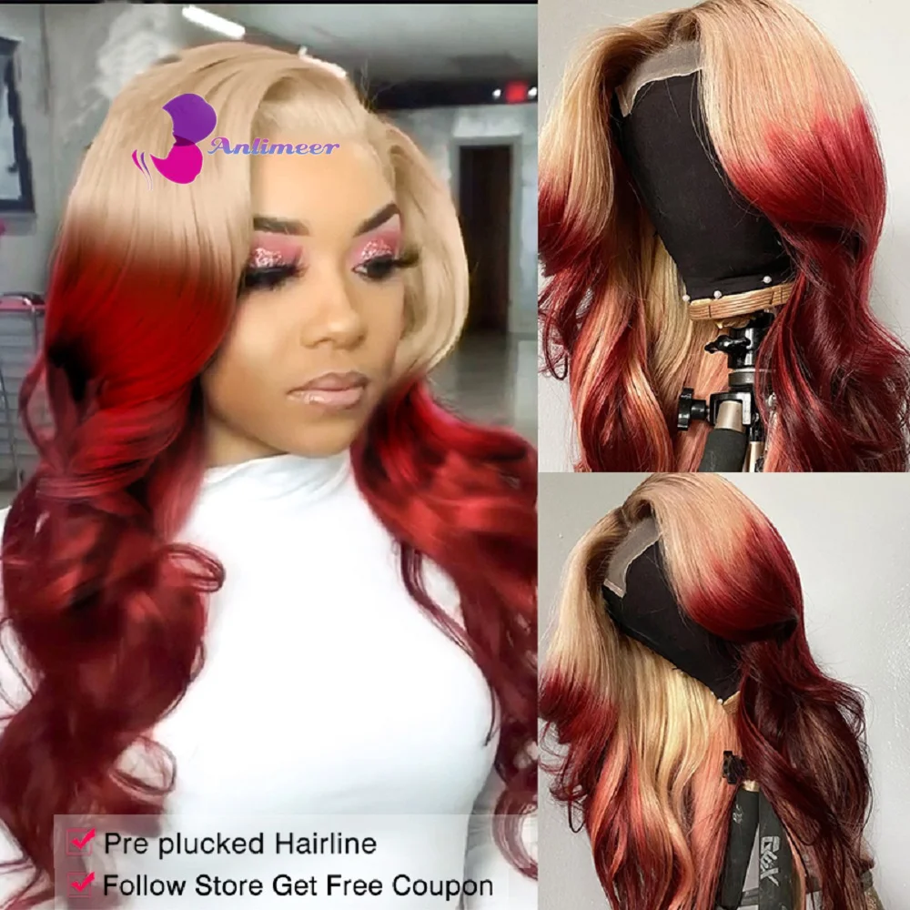 Colored 99J Wig Ombre Burgundy Red Wig Ombre 613 Dark Brown Roots Lace Front Human Hair WIg Body Wave Wig Hd Lace Frontal Wigs
Colored 99J Wig Ombre Burgundy Red Wig Ombre 613 Dark Brown Roots Lace Front Human Hair WIg Body Wave Wig Hd Lace Frontal Wigs