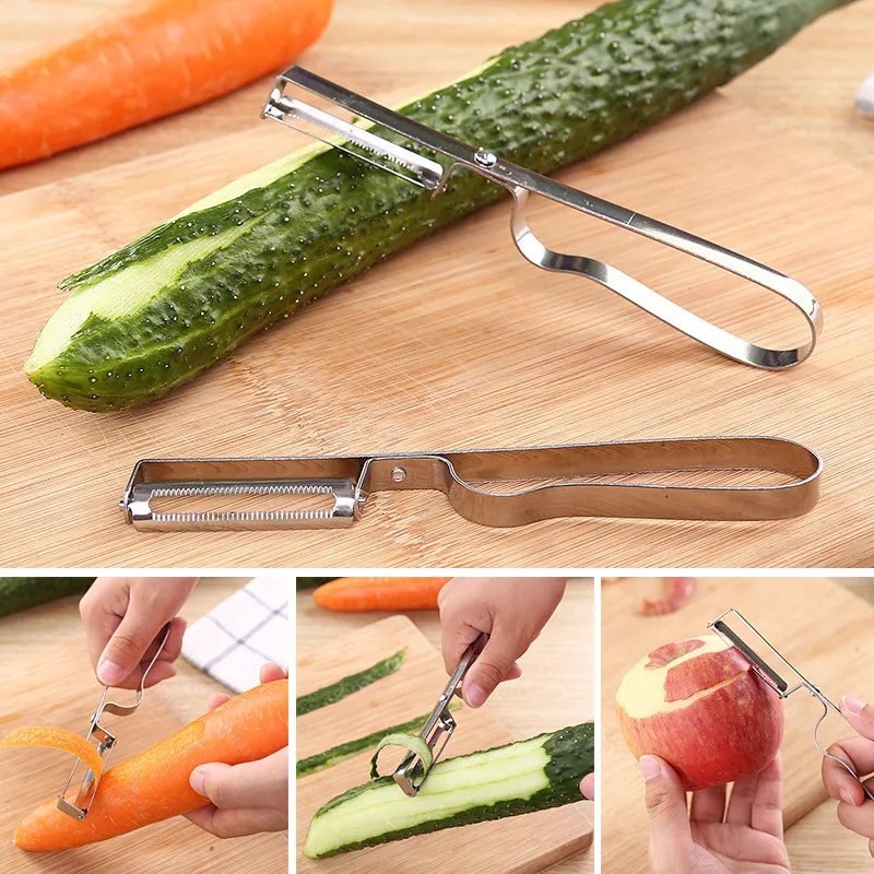 2Pcs/Pack Creative Household Kitchen Multifunctional Stainless Steel Fruit Peelers Carrot Peelers Apple Potato Grater Peeler
2Pcs/Pack Creative Household Kitchen Multifunctional Stainless Steel Fruit Peelers Carrot Peelers Apple Potato Grater Peeler