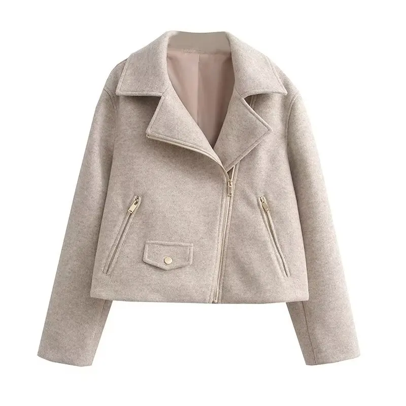 2022 autumn new European and American cross-border women's casual thickened woolen motorcycle jacket jacket
2022 autumn new European and American cross-border women's casual thickened woolen motorcycle jacket jacket