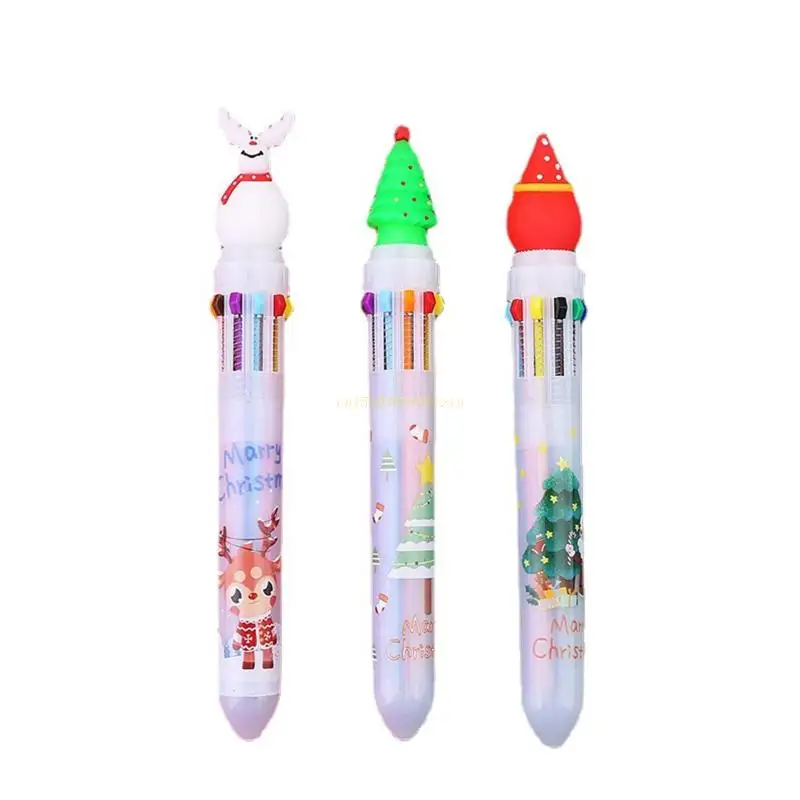 5 PCS 10 In1 Retractable Ballpoint Pen Christmas Press Pen Smooth Writing 63HD
5 PCS 10 In1 Retractable Ballpoint Pen Christmas Press Pen Smooth Writing 63HD