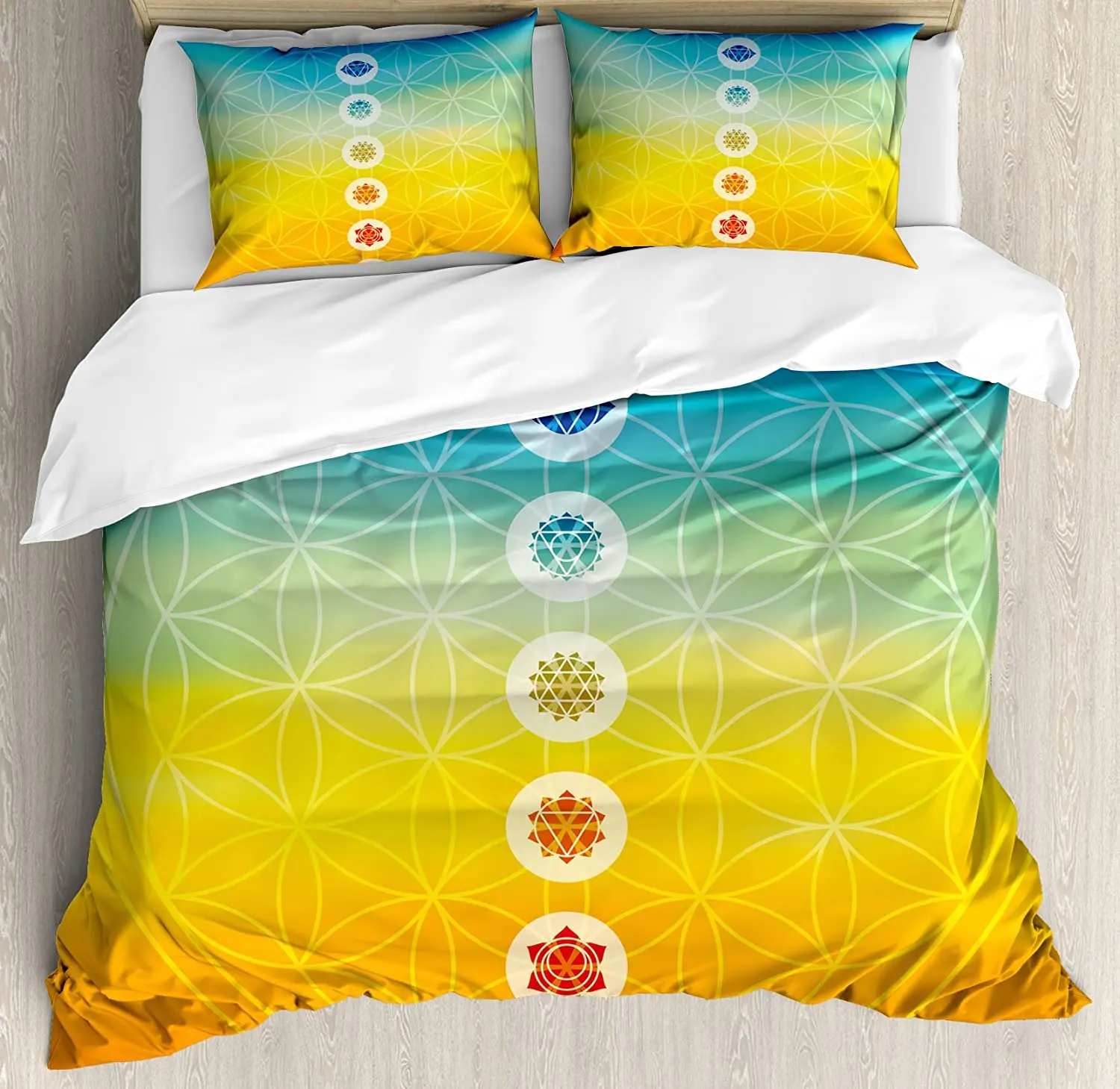 Abstract Bedding Set Comforter Duvet Cover Pillow Shams Gradient Toned Chakra Centers Spiritual Pow Bedding Cover Double Bed Set
Abstract Bedding Set Comforter Duvet Cover Pillow Shams Gradient Toned Chakra Centers Spiritual Pow Bedding Cover Double Bed Set