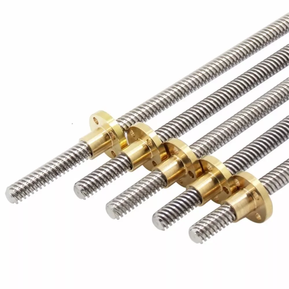 T8 Lead Screw 3D Printer Parts 250 300 350 400 500 Mm Leadscrew Parts 8mm Trapezoidal Rods Nuts Screws Coppe For Reprair Parts 
T8 Lead Screw 3D Printer Parts 250 300 350 400 500 Mm Leadscrew Parts 8mm Trapezoidal Rods Nuts Screws Coppe For Reprair Parts