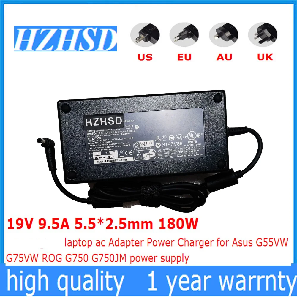 HZHSD 19V 9.5A 5.5*2.5mm 180W New laptop ac Adapter Power Charger for Asus G55VW G75VW ROG G750 G750JM power supply
HZHSD 19V 9.5A 5.5*2.5mm 180W New laptop ac Adapter Power Charger for Asus G55VW G75VW ROG G750 G750JM power supply