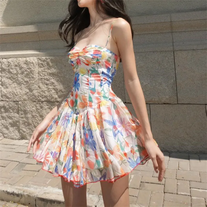 Sweet Girl Style Summer Women Dresses One Collar Tube Top Floral Waist Backless Suspender Dress Bodycon Mini Dress Kawaii New
Sweet Girl Style Summer Women Dresses One Collar Tube Top Floral Waist Backless Suspender Dress Bodycon Mini Dress Kawaii New