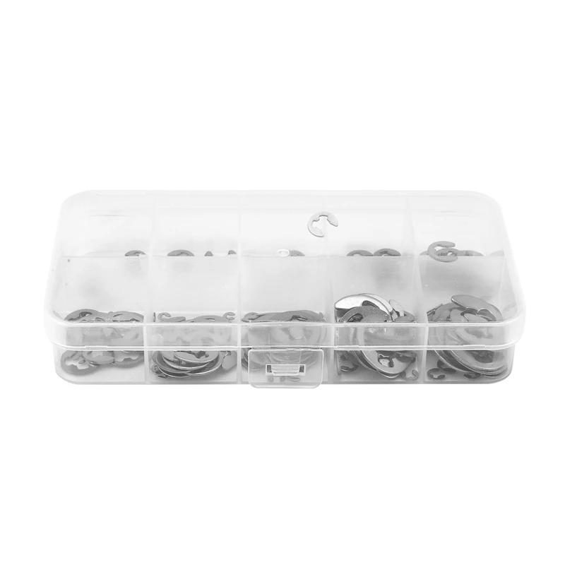 120Pcs Stainless Steel E-Type Retaining Ring E-Clip Circlip Assortment Kit Split Washer E-Type Circlips E-Clip Open Split Washer
120Pcs Stainless Steel E-Type Retaining Ring E-Clip Circlip Assortment Kit Split Washer E-Type Circlips E-Clip Open Split Washer