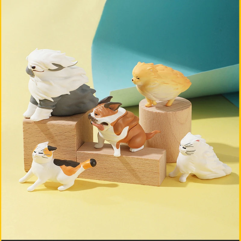 

Японские капсульные игрушки QUALIA Gashapon, куклы-животные, поднимающиеся под ветром собаки, настольные украшения, декоративные подарки для дете...