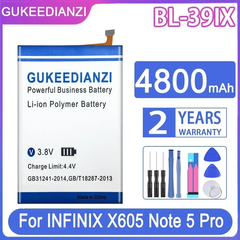 Аккумулятор GUKEEDIANZI BL-39IX BL-49FX BL-44AX для INFINIX X605 Note 4 5 Pro X687 CEHot 8 9 Hot9